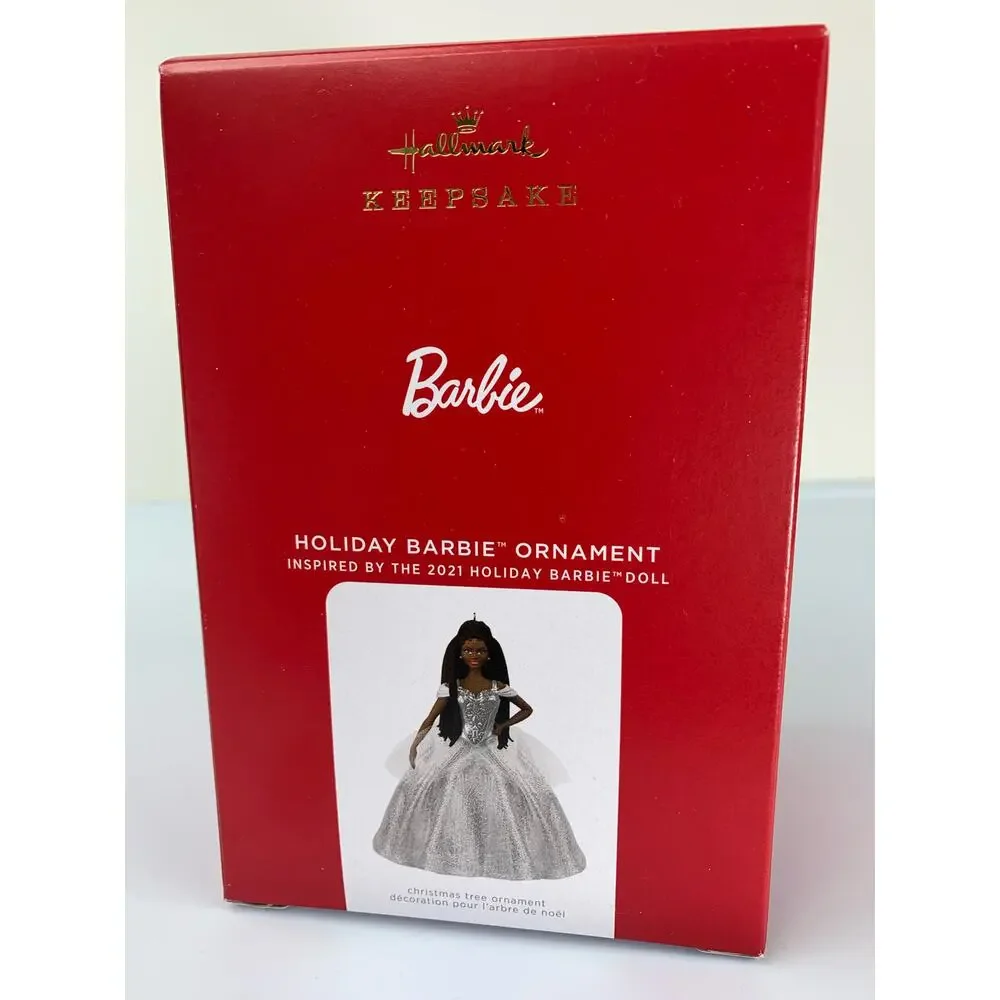 Hallmark Keepsake Christmas Ornament 2021 Black Holiday Barbie Doll